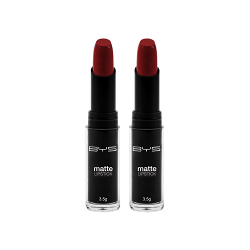 2PK BYS 3.5g Matte Lipstick Makeup Cosmetic - Fine Wine
