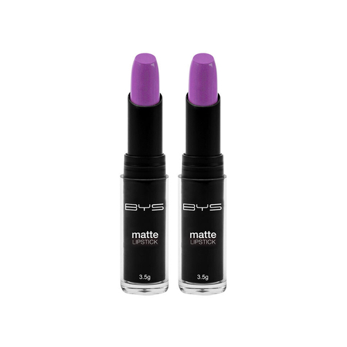 2PK BYS 3.5g Matte Lipstick Makeup Cosmetic - Viva Violetta
