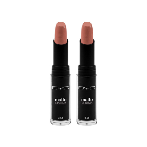 2PK BYS Matte Lipstick Pink Dusk 3.5g Lip Makeup Cosmetics