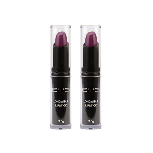 2PK BYS 3.5g Longwear Lipstick Leading Lady Purple Lip Colour Makeup
