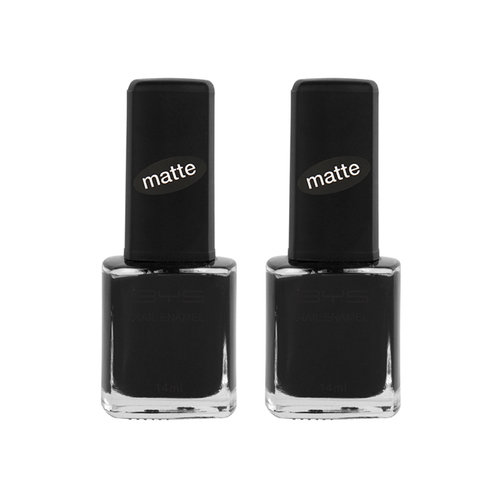 2PK BYS 14ml Nail Polish Matte Black