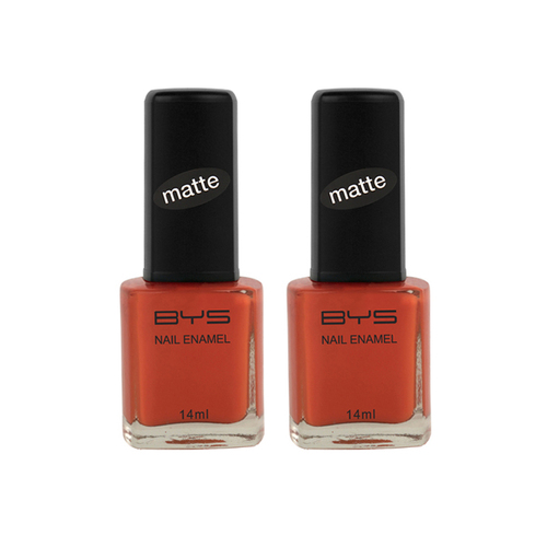 2PK BYS 14ml Nail Polish Matte Orange
