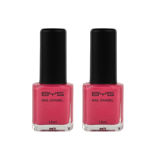 2PK BYS 14ml Nail Polish Temperamental Pink