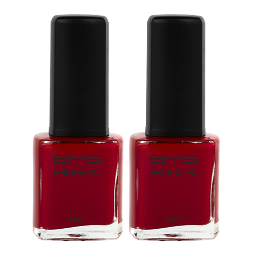 2PK BYS 14ml Nail Polish Rebel Red