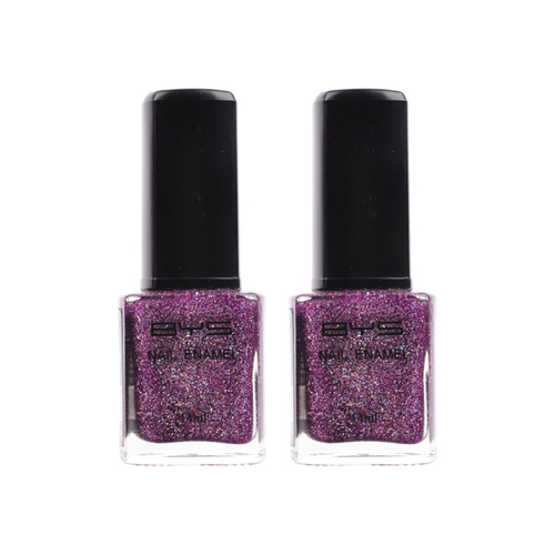 2PK BYS 14ml Nail Polish Diamond Glitter Amethyst Purple