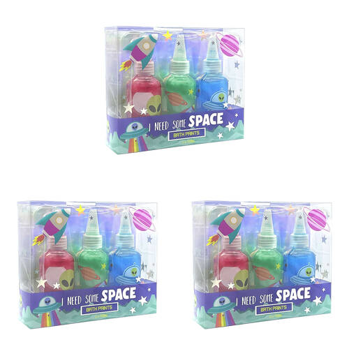 3x 3pc 70ml I Need Some Space Bath Paints