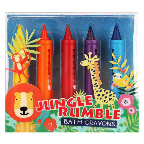 5pc Jungle Rumble 4g Bath Drawing Crayons