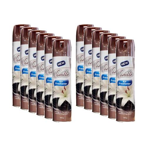 12PK Cleana Air Freshner Cleaner Spray Home Fragrance 263g Assorted