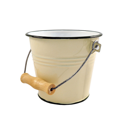Urban Style Enamelware 1L Ice Bucket w/ Wire Handle - Cottage