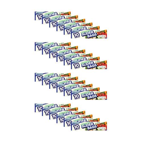 24x 10PK Athena Resealable Slide Lock Food Storage Slider Bags 27x28cm