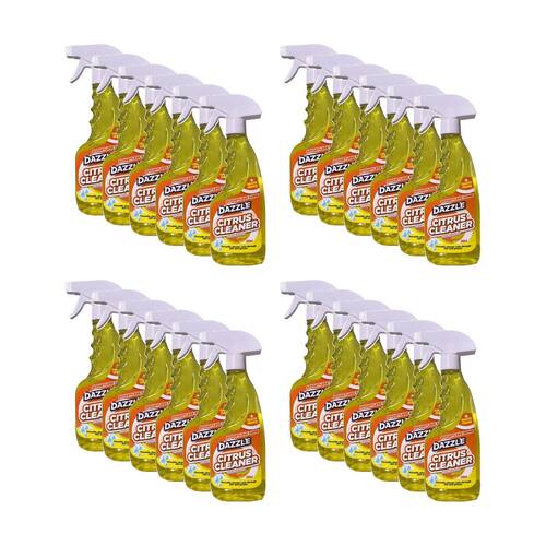 24PK Dazzle Deep Clean Surface Cleaning Spray Bottle Citrus Scent 500ml