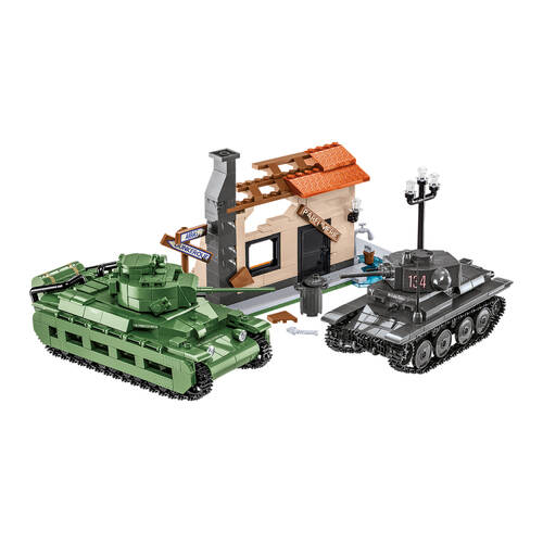 1008pc World War 2 Matilda II & Panzer 38 T Diorama Building Kit