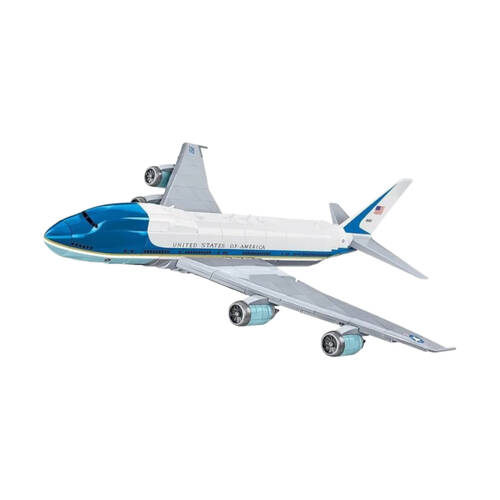 1050pc Boeing 747 Air Force One Buildable Set  46x42cm - White