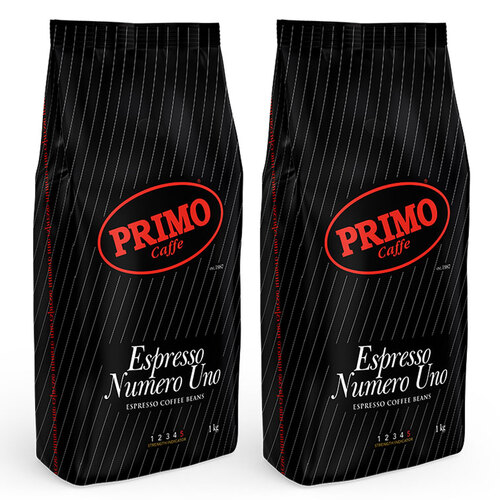 2PK Primo Caffe 1KG Espresso Numero Uno Coffee Beans