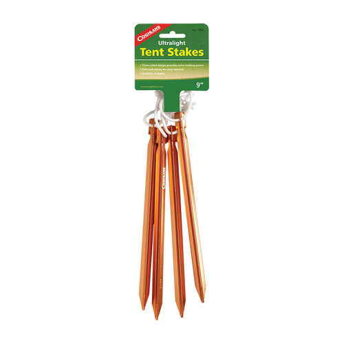 4pc Coghlans Ultralight Tent Stakes 23cm