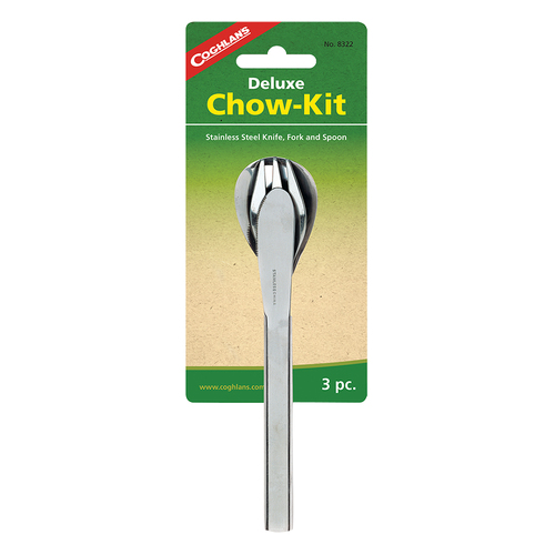 3pc Coghlans Deluxe Chow Utensil Kit Fork/Spoon/Knife