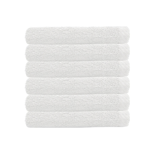 6pc Bambury Commercial Chateau 33x33cm Cotton Face Washer White