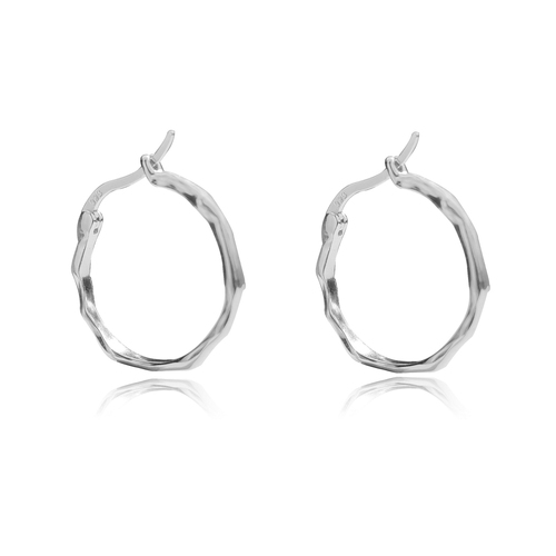 Culturesse Original 20mm Everyday Hoop Earrings Silver