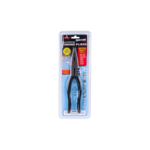 Australian Design 26cm Multi-Purpose Stainless Steel Fishing Pliers - Black