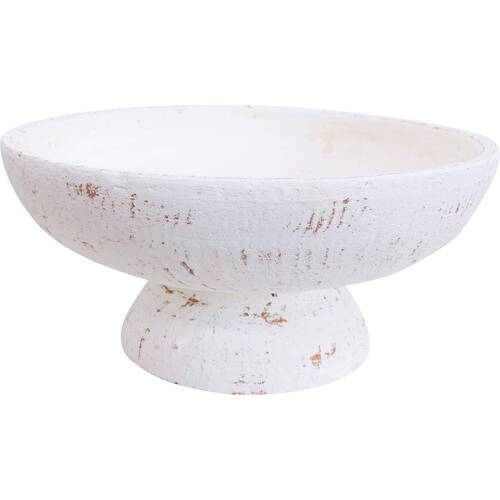 LVD Pedestal Bowl Rosina Ceramic Home/Office Decor 30.5cm White