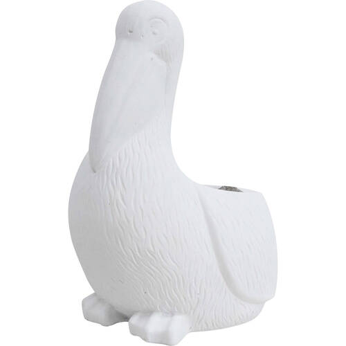 LVD Cement Pelican Planter Garden Decor 19x24cm - White