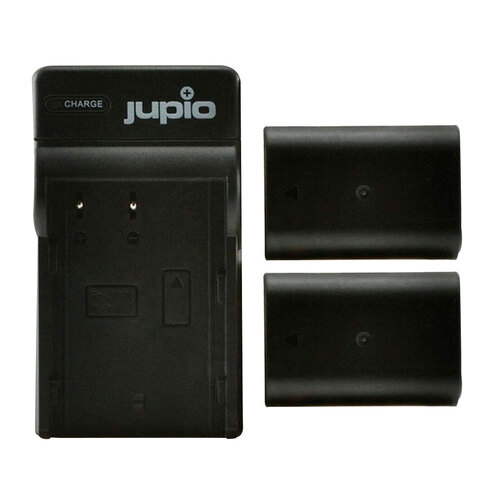 Jupio 2x Battery 1860mAh & USB Single Charger Kit For Panasonic DMW-BLF19E