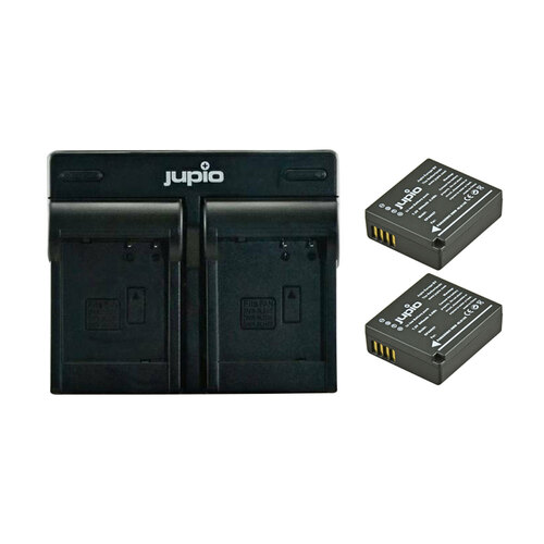 Jupio 2x Batteries 900mAh & USB Dual Charger Kit For Panasonic DMW-BLG10