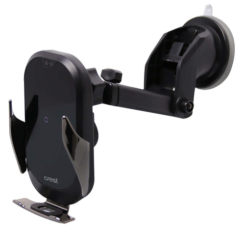 Crest 15W Windscreen Mount Wireless Phone Charger - Black