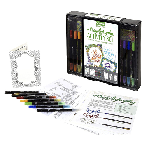 45pc Crayola Kids/Childrens Creative Signature Crayoligraphy Set