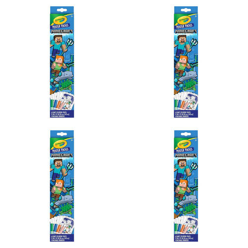 4PK Crayola Poster Pages Minecraft Large Colouring Sheets 30x48cm Kids 3y+