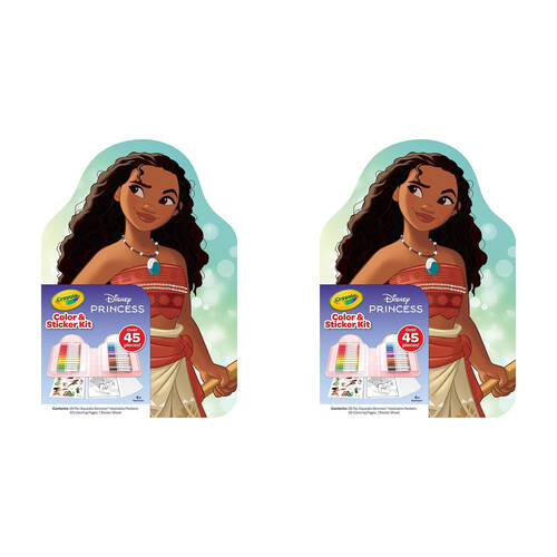 2PK Crayola Colour & Sticker Kit Markers/Pages/Stickers - Disney Princess 4y+