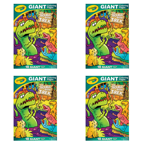 4PK Crayola Creative Giant Colouring Page Foldalope T-Rex The Trouble with T-Rex