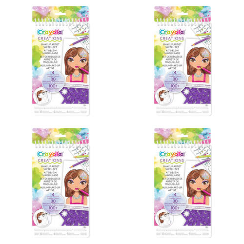 4PK Crayola Creations Compact Makeup Artist Sketch Set Kids 8y+