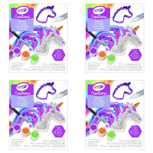 4PK Crayola Kids/Childrens Creations Unicorn Air Dry Clay Kit 96m+