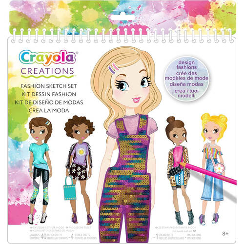 Crayola Creations Fashion Sketch Set DIY Craft Kit Kids 8y+