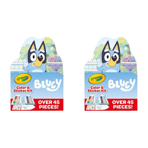 2PK Crayola Colour & Sticker Kit Markers/Pages/Stickers - Bluey 4y+