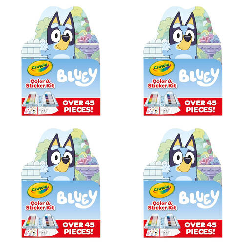 4PK Crayola Colour & Sticker Kit Markers/Pages/Stickers - Bluey 4y+
