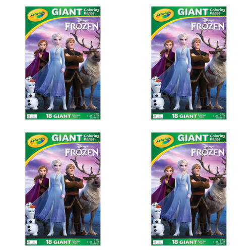 4PK Crayola Giant Colouring Pages Disney Frozen 2 30x47cm Kids 3y+