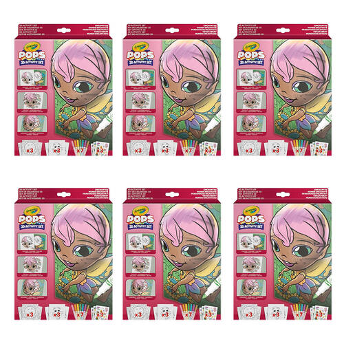 6PK Crayola POPS 3D Activity Set Kids Craft Kit - Enchanted 5y+