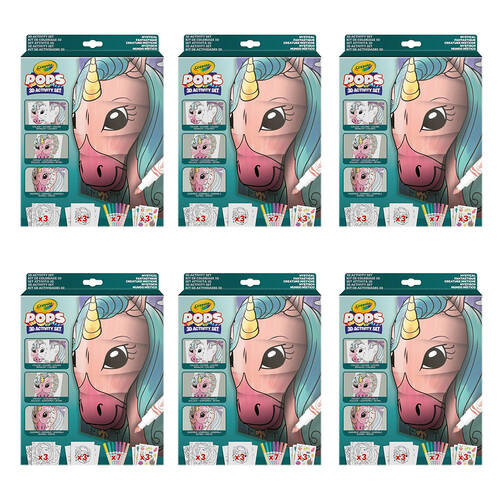 6PK Crayola POPS 3D Activity Set Kids Craft Kit - Mystical 5y+