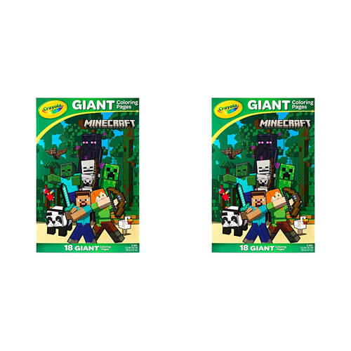 2PK Crayola Minecraft Giant Colouring Pages 30x47cm Kids 3y+