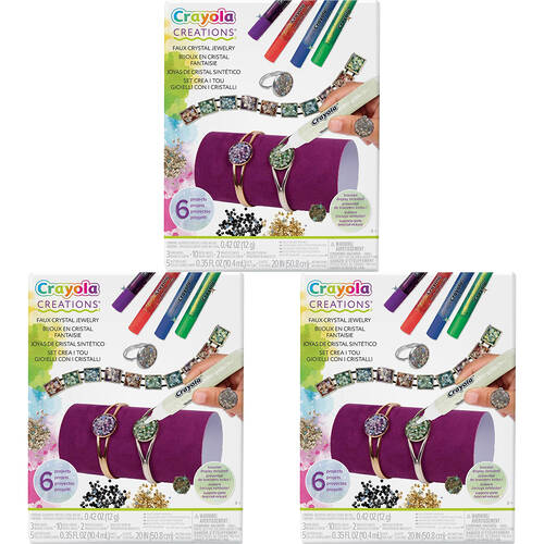 3PK Crayola Creations Faux Crystal Jewelry Kit Kids 8y+
