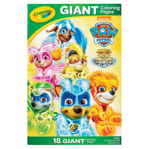 18pg Crayola 30x47cm Paw Patrol Giant Colouring Pages 3+