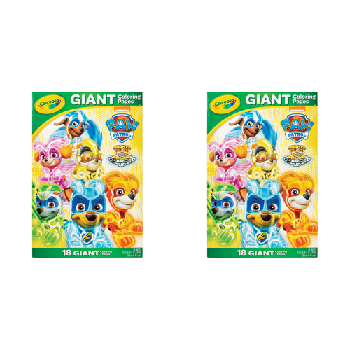 2PK 18pg Crayola 30x47cm Paw Patrol Giant Colouring Pages 3+