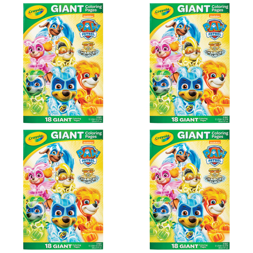 4PK 18pg Crayola 30x47cm Paw Patrol Giant Colouring Pages 3+