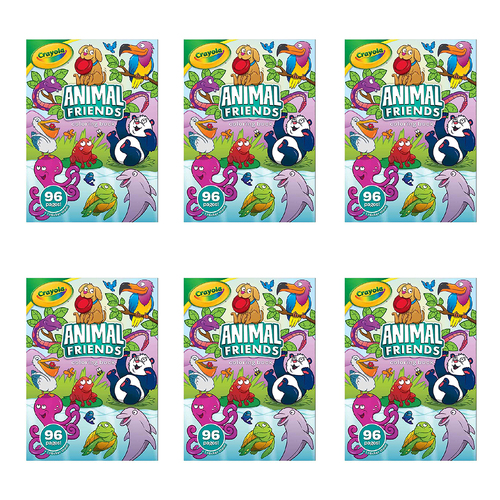 6PK Crayola 96 Pages Colouring Book - Animal Friends 3+