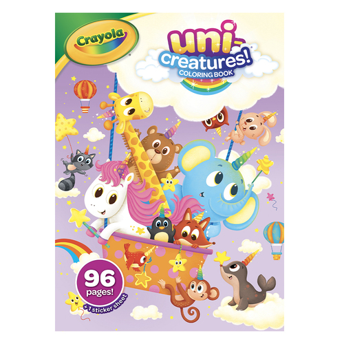 Crayola 96 Pages Colouring Book - Uni-Creatures 3+