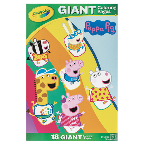 18pg Crayola 30x47cm Peppa Pig Giant Colouring Pages 3+