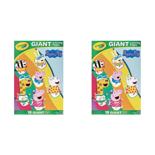2PK 18pg Crayola 30x47cm Peppa Pig Giant Colouring Pages 3+