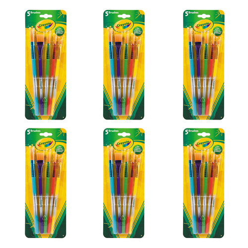 30pc Crayola Kids/Childrens Creative Art & Craft Paint/Painting Brushes 3y+